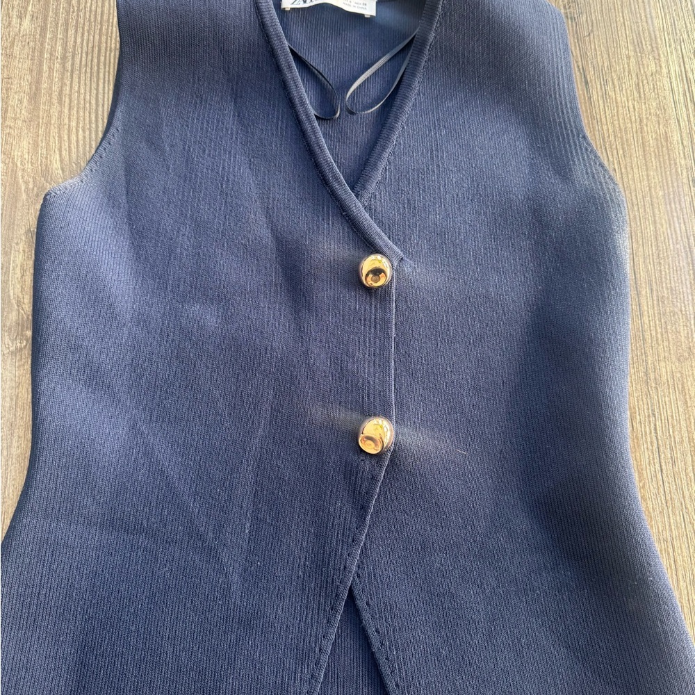 Zara Dark Blue Knit Top
